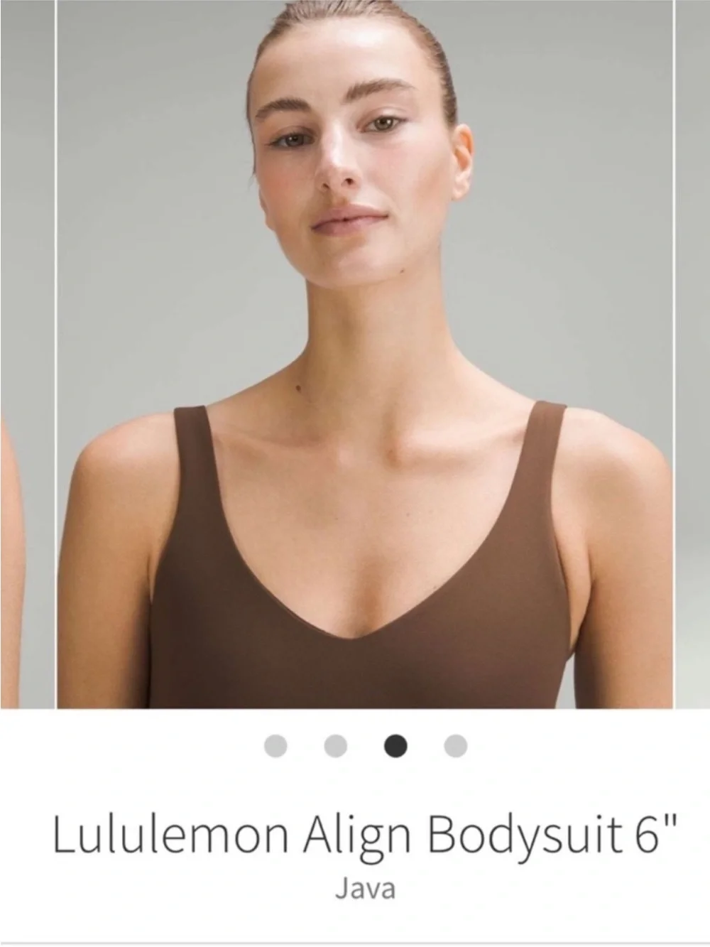 NWT Lululemon Align Bodysuit 6” Java Sz 4